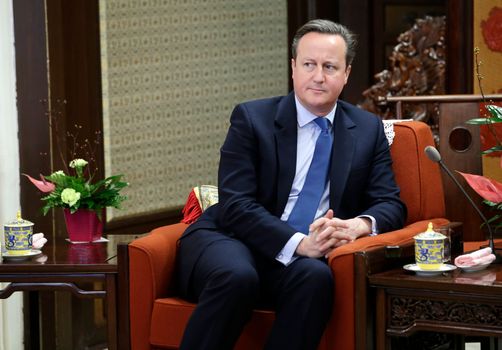 BEIJING, CHINA - NOVEMBER 27: Former British Prime Minister David Cameron meets China's Premier Li Keqiang (not pictured) at Zhongnanhai leadership compound on November 27, 2018 in Beijing, China. (Photo by Jason Lee - Pool/Getty Images)