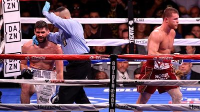 Liverpool’s Rocky Fielding goes down swinging in clash with quality Canelo Alvarez