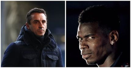 Gary Neville has a dig at Paul Pogba for controversial deleted tweet