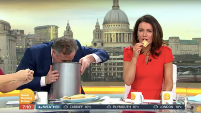 Piers Morgan vomits for attention live on TV