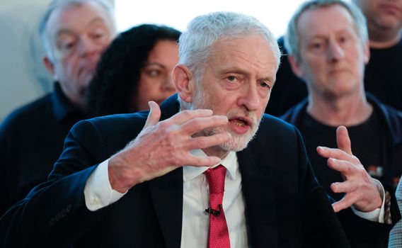 WAKEFIELD, ENGLAND - JANUARY 10: Labour leader Jeremy Corbyn delivers a speech to members of the media where he outlined Labour's approach to Brexit at the OE Electrics manufacturing factory on January 10, 2019 in Wakefield, England. The speech and q&a session came ahead of the Meaningful Vote on Theresa May’s Brexit deal that is scheduled to take place next Tuesday. (Photo by Ian Forsyth/Getty Images)