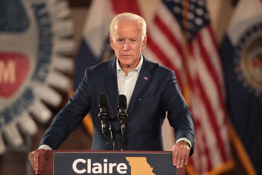 BRIDGETON, MO - OCTOBER 31: Former Vice President Joe Biden speaks to supporters of Senator Claire McCaskill at a "get out the vote" rally which on October 31, 2018 in Bridgeton, Missouri. McCaskill is in a tight race with her Republican challenger Missouri Attorney General Josh Hawley. (Photo by Scott Olson/Getty Images)