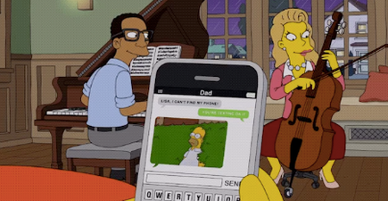 Homer sends Lisa his bush GIF in latest episode of The Simpsons