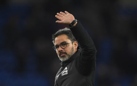 CARDIFF, WALES - JANUARY 12: Huddersfield manager David Wagner waves to the fans after the Premier League match between Cardiff City and Huddersfield Town at Cardiff City Stadium on January 12, 2019 in Cardiff, United Kingdom. (Photo by Stu Forster/Getty Images)