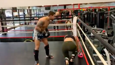 Mike Perry drops girlfriend Danielle Nickerson with body shot in sparring