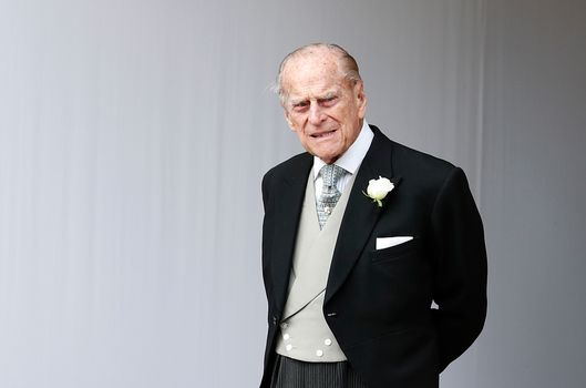 WINDSOR, ENGLAND - OCTOBER 12: Prince Philip, Duke of Edinburgh attends the wedding of Princess Eugenie of York to Jack Brooksbank at St. George's Chapel on October 12, 2018 in Windsor, England. (Photo by Alastair Grant - WPA Pool/Getty Images)