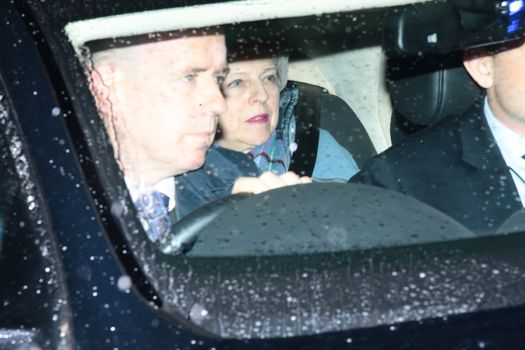 LONDON, ENGLAND - JANUARY 29: Theresa May is seen leaving the Houses of Parliament in Westminster on January 29, 2019 in London, England. MPs have voted on seven amendments to the Prime Minister’s Brexit deal including those from Dominic Grieve, Yvette Cooper and Graham Brady. (Photo by Jack Taylor/Getty Images) backstop