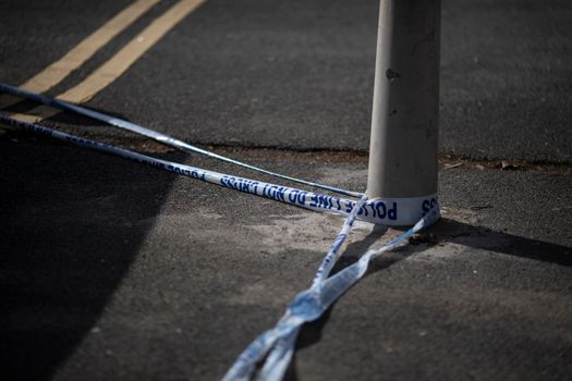 LONDON, ENGLAND - AUGUST 17: A housing estate is cordoned off the morning after an incident in which four boys were stabbed on August 17, 2018 in London, England. One of the boys is in critical condition and six people have been arrested. (Photo by Dan Kitwood/Getty Images) Islington stabbing