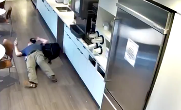 Man arrested after allegedly throwing ice on floor and faking slip