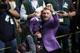 Conor McGregor and son wear matching purple suits for Super Bowl LIII