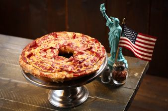 Giant bagels combined with pizza are now a thing you can buy in the UK