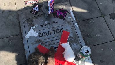 Atlético Madrid fans deface Thibaut Courtois’ plaque outside stadium