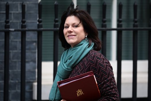 LONDON, ENGLAND - JANUARY 29: Energy Secretary Claire Perry arrives at 10 Downing Street on January 29, 2019 in London, England. Later today MPs will vote on selected amendments to the Prime Minister’s Brexit Deal with a further Meaningful Vote taking place on February 13th. (Photo by Dan Kitwood/Getty Images)