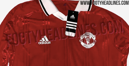 A Manchester United retro jersey has been leaked and it’s an absolute beauty