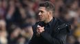 Diego Simeone celebrates Atlético Madrid goal with, ahem, passionate gesture