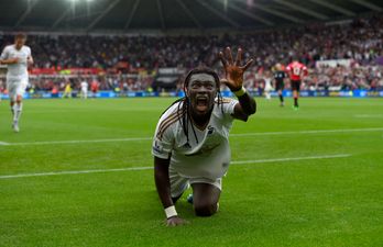 Bafétimbi Gomis scares ball boy with celebration, apologises by giving him his shirt