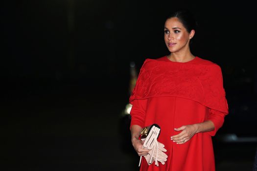 CASABLANCA, MOROCCO - FEBRUARY 23: Meghan, Duchess of Sussex arrives at Casablanca Airport on February 23, 2019 in Casablanca, Morocco. (Photo by Hannah McKay - WPA Pool/Getty Images)