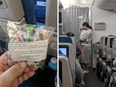 Mum hands out 200 goodie bags to passengers on flight as preemptive apology for baby crying