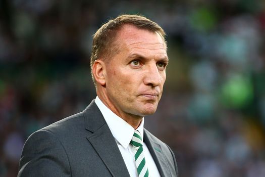 GLASGOW, SCOTLAND - AUGUST 08: Celtic Manager, Brendan Rodgers looks on during the UEFA Champions League Qualifier between Celtic and AEK Athens at Celtic Park Stadium on August 8, 2018 in Glasgow, Scotland. (Photo by Naomi Baker/Getty Images)