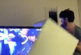 PSG fan smashes television after Man Utd Champions League defeat