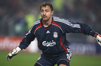 Jerzy Dudek halts Liverpool Legends match to play with a disabled fan