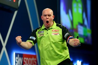 Michael van Gerwen lands stunning 9-darter in European Darts Open semi-final