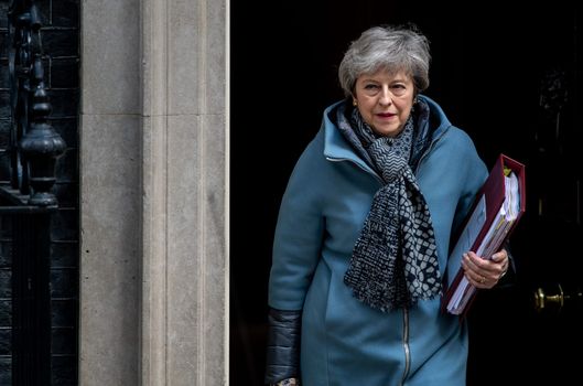 Theresa May leaves Downing Street as the House of Commons prepares to vote on her Brexit withdrawal agreement