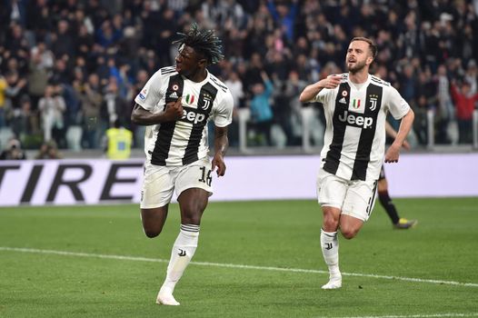 Moise Kean celebrates his goal for Juventus (Credit: Tullio M. Puglia)