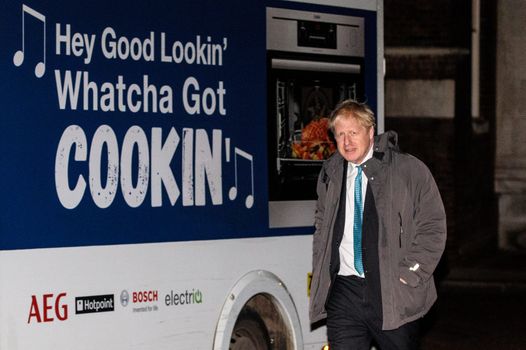 Boris Johnson leaves Number 10 Downing STreet as the UK negotiates Brexit with the EU