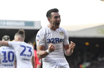 Guide dog joins in with celebrations for Leeds United’s winning goal