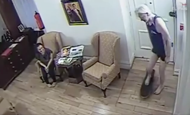 Leaked surveillance footage shows Julian Assange skateboarding around Ecuadorian embassy