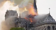 The moment Notre Dame’s world-famous spire fell