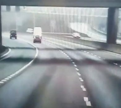 Etienne Capoue speeds past police officers in his Mercedes G63.