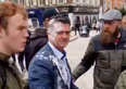 Tommy Robinson has milkshake thrown over him during Warrington visit