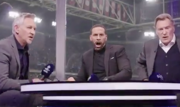 Rio Ferdinand almost shoves Glenn Hoddle out of studio during delirious Spurs celebrations