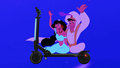 Aladdin but with adult scooters instead of a magic carpet