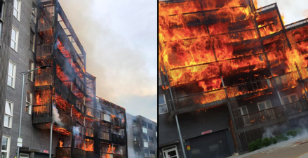 A hundred firefighters battle vicious fire at block of flats in east London