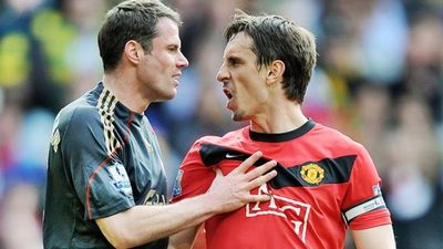 Gary Neville absolutely rinses Jamie Carragher for mistake in Soccer Aid game