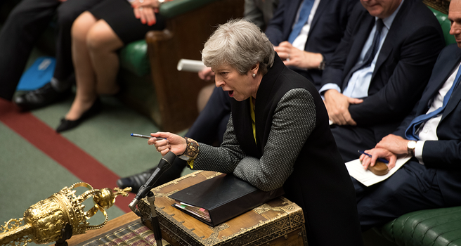 Theresa May at Prime Minister's Questions PMQs