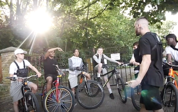 The BMX riders using their bikes to keep people away from knife crime