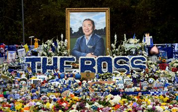 Leicester fans pay tribute to Vichai Srivaddhanaprabha, a year on from his death