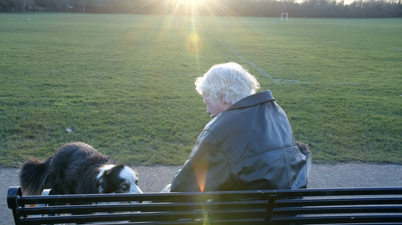 Lonely at Christmas, one man and his loving dogs