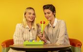 Margot Robbie battles Mary Elizabeth Winstead at Whack-A-Mole