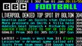 The beauty of football on Ceefax