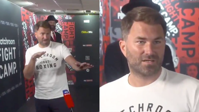 Eddie Hearn shouts expletive after mistaking live filming for rehearsal