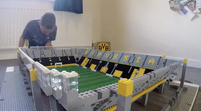 Child brilliantly recreates Borussia Dortmund stadium out of lego