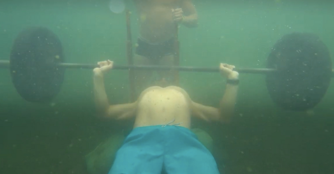 Underwater bench press