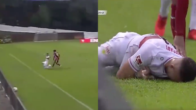 Stuttgart player breaks elbow in pre-season friendly after dangerous tackle from Joe Gomez