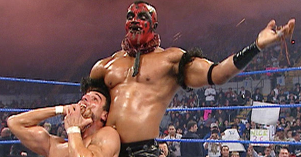 Former WWE superstar The Boogeyman stills works out in his wrestling gear