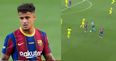 Philippe Coutinho nutmegs referee on Barcelona return